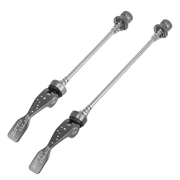 2pcs Mountain Bike Wheel Front Rear Quick Release Lever Skewer Axle Wheel Hub Titanium Tone