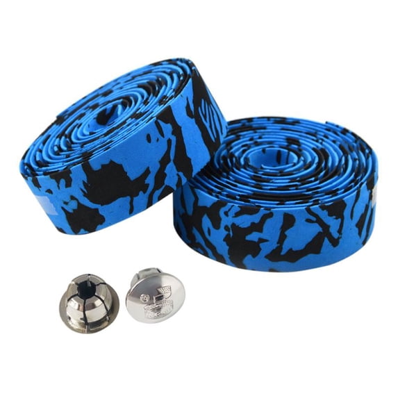 2pcs Mountain Cycling Handle Non-slip Tape Belt Cork Handlebar Wrap Cable Ties