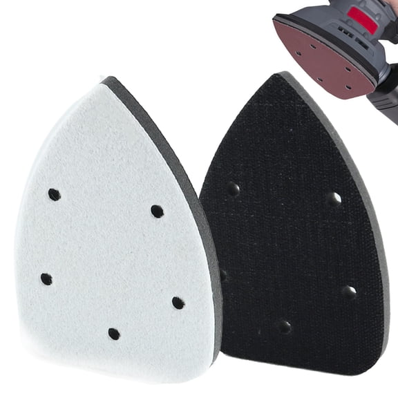 2pcs Mouse Detail Sanding Interface Pad 140mm*90mm 5 Holes Foam Sander Sandpaper Backing