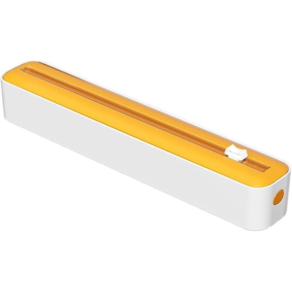 2pcs Multi-Functional Cutter | for Plastic Wrap (Aluminum Foil, Parchment Paper | Easy to Use | Magnetic, Suction Modes Yellow [Magnetic]