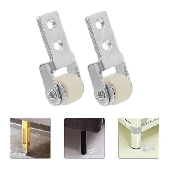 2pcs Multi-Functional Furniture Rollers Cabinet Wheels Sliding Door Rollers Replacement Pulley for Furniture Window Drawer Supplies