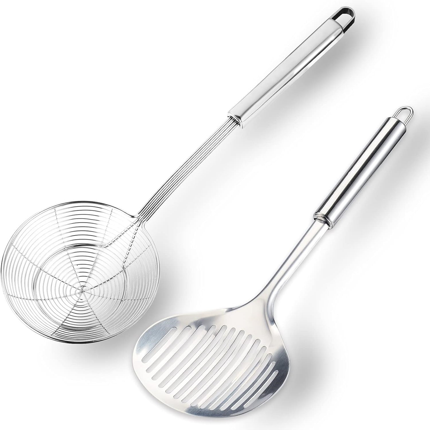 2pcs Multi Kitchen Utensil Stainless Steel Cooking Skimmer Slotted Fish ...