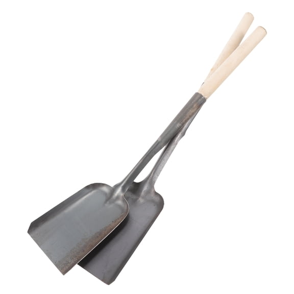 FUEENIRVA 2-Pack Metal Ash Shovels with Handles for Fireplace and Coal Dust Removal, Assorted Colors, Cleaning Tools