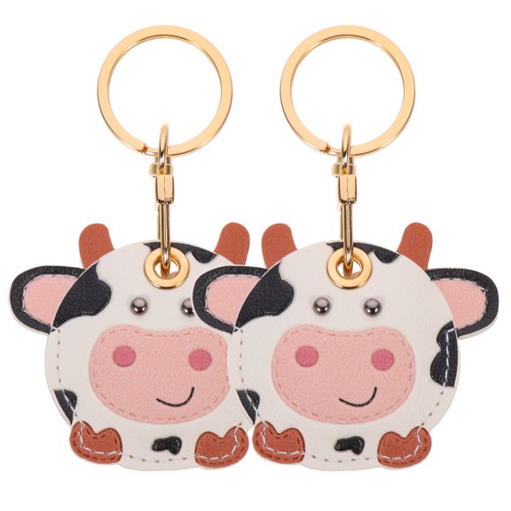 2pcs Multi functional Cartoon Pattern Key Chain Wear resistant Cover Compatible With Apple