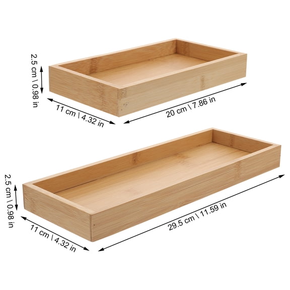2pcs Storage Trays Set - Multi-Functional Rectangle Serving Plates for Household Use