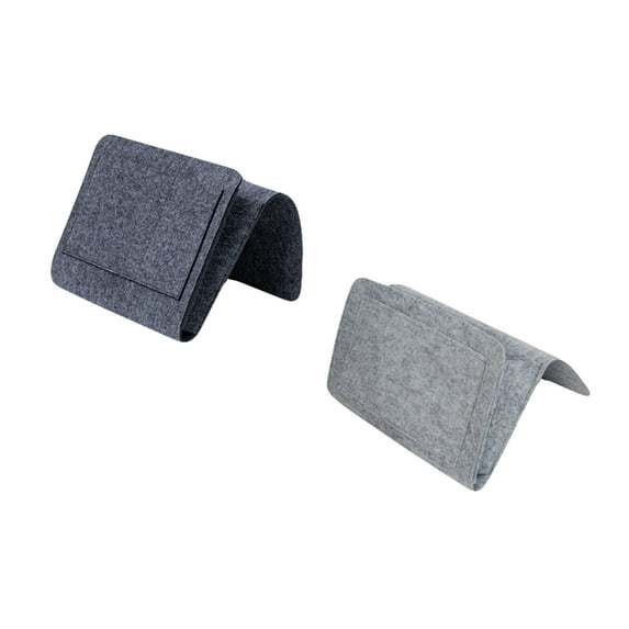 2pcs Multi-purpose Bedside Storage Bag Felt Hanging Bag Sundries Hanging Bag