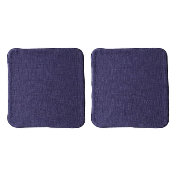 2pcs Multi-use Dish Towels Thickened Tea Towels Water Absorbing Dishcloths (Blue)