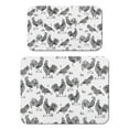 thumbnail image 1 of 2pcs Multipurpose Absorbent Mat - Vintage Rooster & Barn Artwork - Coffee Machine Mat with Non-Slip Rubber Base, 1 of 5