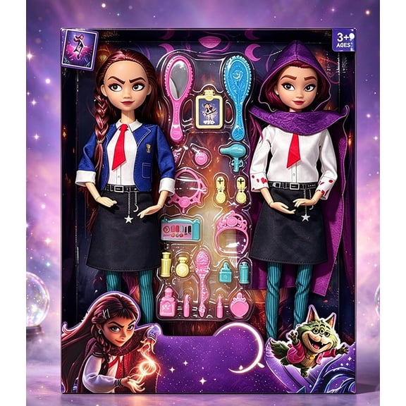 2pcs Musical Fashion Doll, Pop Star Collectible Figures for Fans, 12.8" Posable Idol Singing Dolls with Accessories & Music, Fashion Doll with Removable Outfit for Costume Change