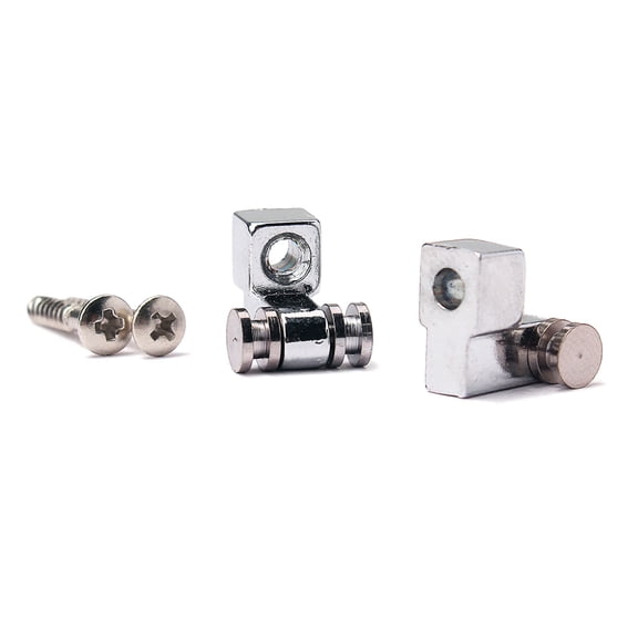 2pcs Musical Instruments Accessories Metal Roller String Tree Retainer For Electric Bass Guitar Parts Accessories GE04 (Silver)