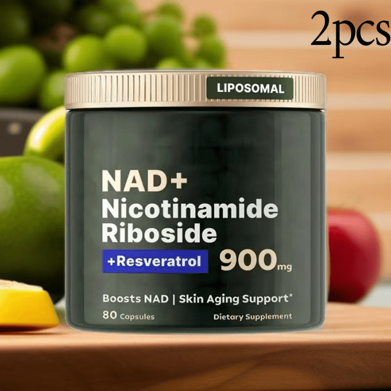 2pcs NAD+ Supplement with Nicotinamide Riboside, NAD Nicotinamide Riboside Resveratrol 900mg - Walmart.com