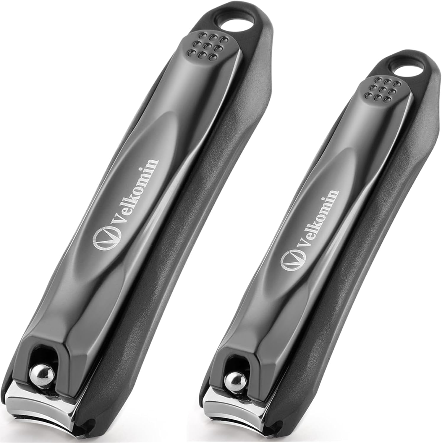2pcs Nail Clippers Set with Catcher Ultra Sharp Durable Fingernail