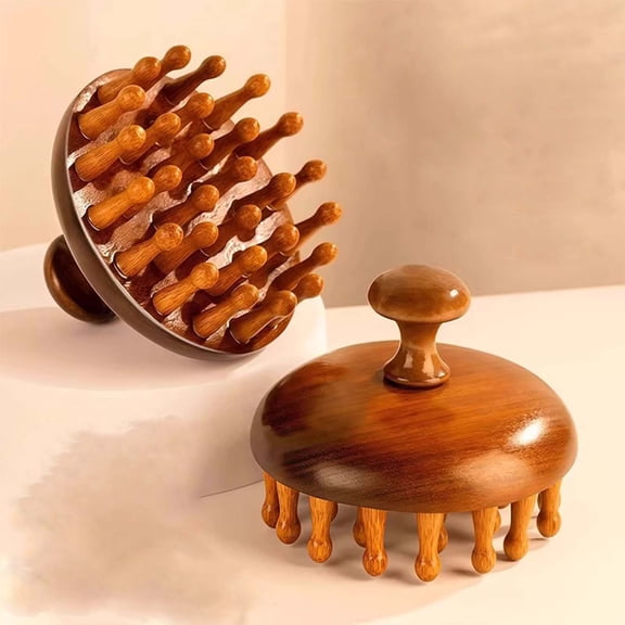 2pcs Natural Sandalwood Massage Comb