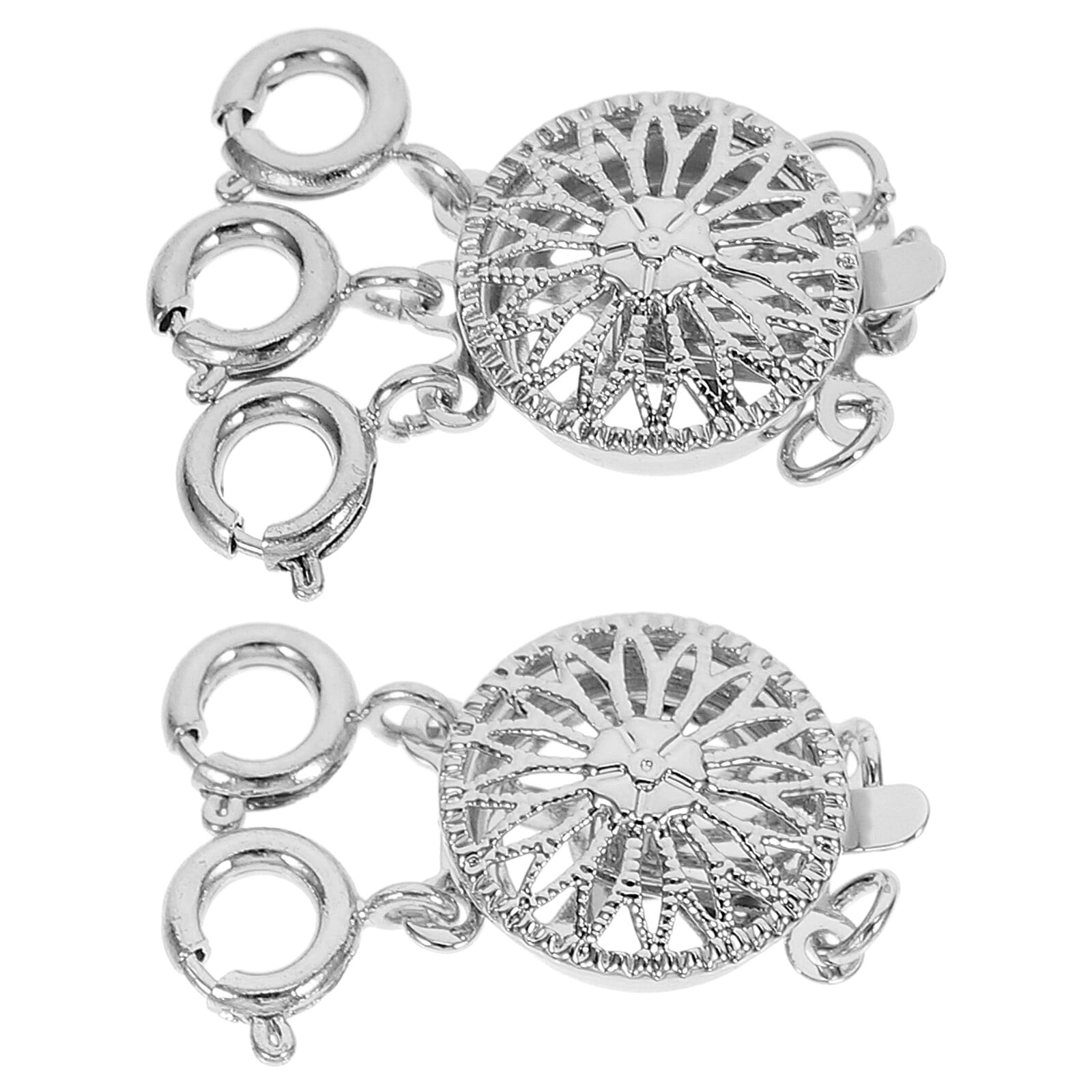 2pcs Necklace Layering Clasp Slide Clasp Lock Jewelry Clasps Connectors