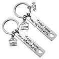thumbnail image 1 of 2pcs New Home New Adventures Keychain Housewarming Gift for New Homeowner House Keyring Moving in Key Chain, 1 of 8