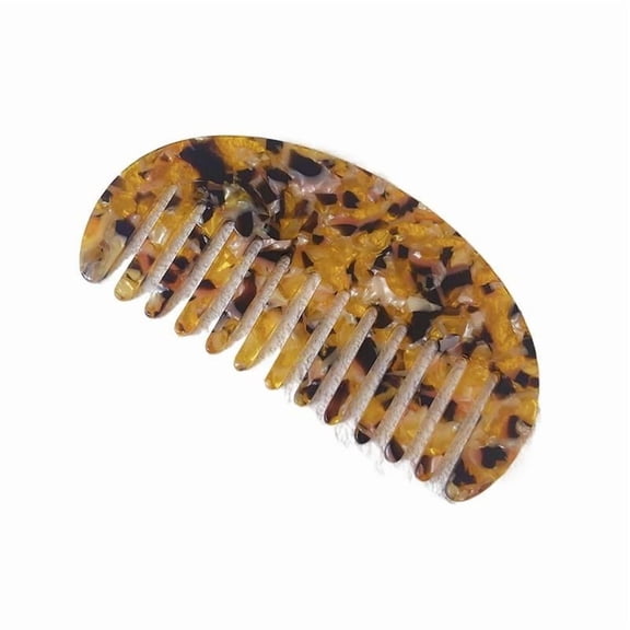 2pcs New Retro Acetate Comb Small Wide Tooth Hair Comb Exquisite Portable Hair Comb for Women
