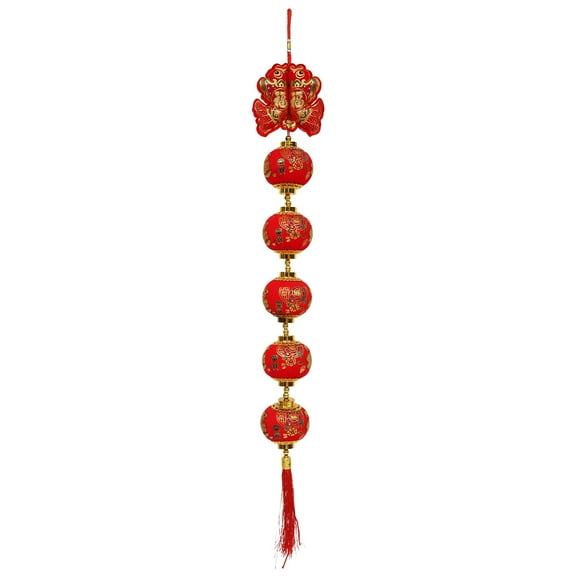 2pcs New Year Lantern String Pendant Chinese New Year Lantern Pendant Spring Festival Decor