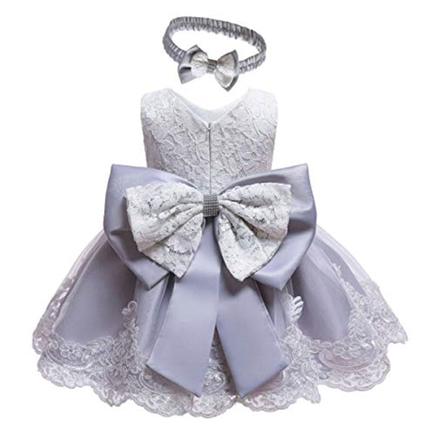 2pcs Newborn Baby Girl Dress Lace Princess Tutu Dress Birthday Holiday