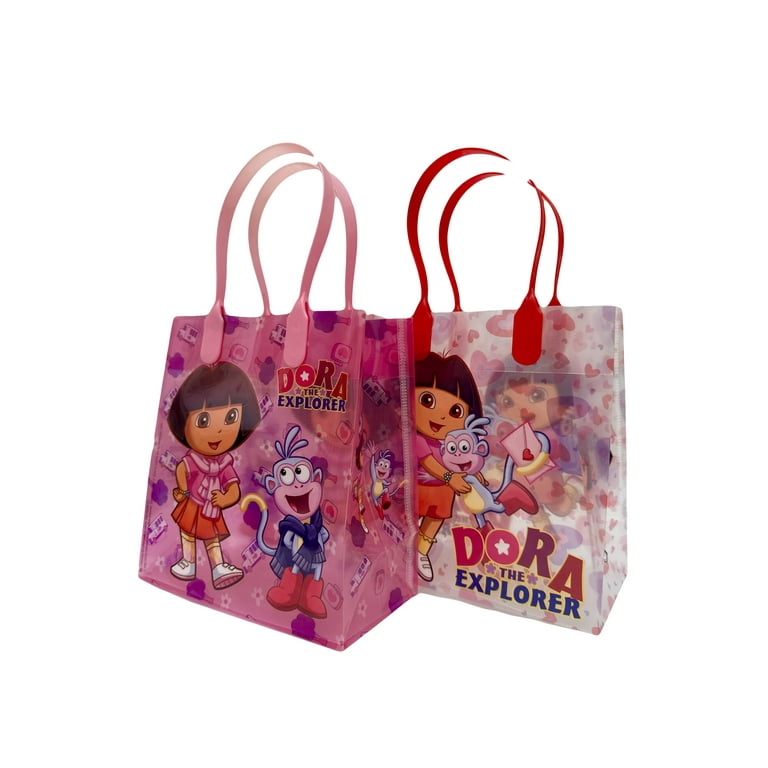 2pcs Nick Dora the Explorer Gift Bags Semi-Clear PVC Dora