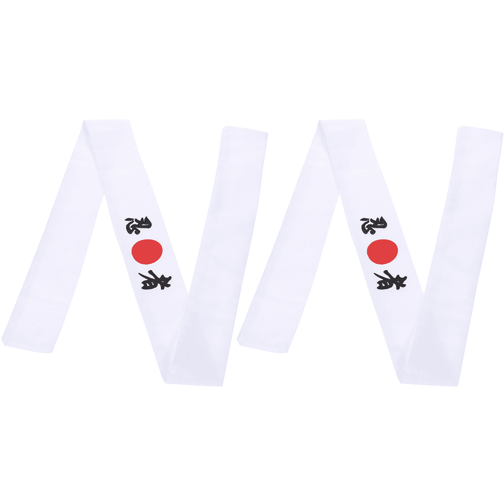 2pcs Ninja Print Hairband Japanese Headband Ninja Hachimaki