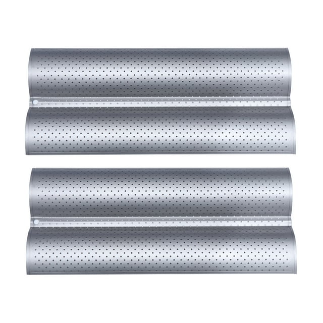 2pcs Nostick Bread Pans Waved Baking Tray 2 Slots Baking Mold for Home