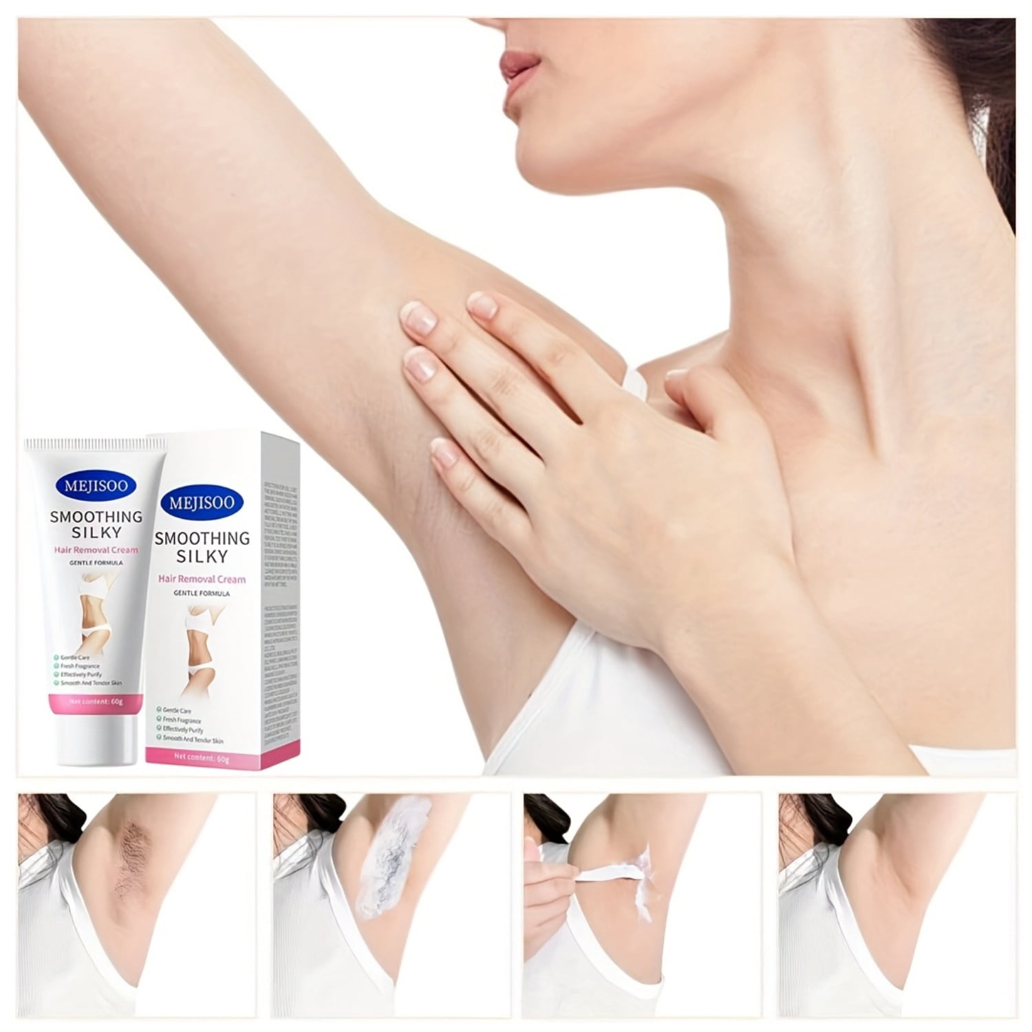2pcs Non-Irritating Hair Removal Cream, Suitable for Body, Underarms ...