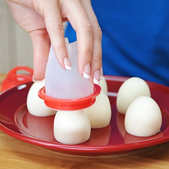 2pcs Non-Stick Silicone Egg Cooker - Easy Boiling And Steaming Kitchen Gadget for Perfect Egg Preparation
