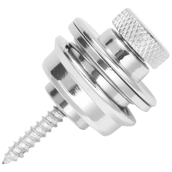 2pcs Non-slip Guitar Strap Lock Guitar Belts Buckle Button Thread For Acoustic Electric Bass Guitar Strap Parts Accessories-silver