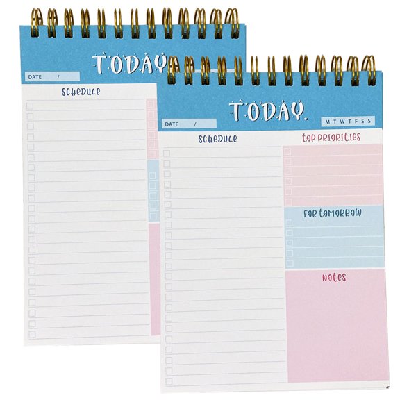 2pcs Notepad Double coil English portable Book Diary Planning record Book Student memo