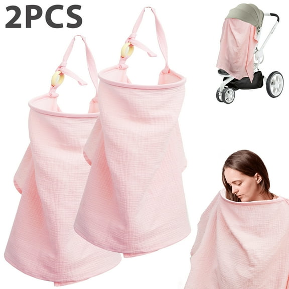 2pcs Nursing Cover Breathable Privacy Breastfeeding Cover Soft Comfortable Cotton Breastfeeding Cover Lightweight Portable Nursing Cover for Mom 100x65cm