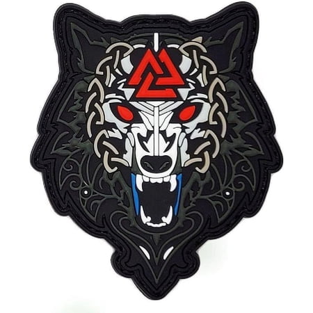 2pcs Odin Valknut Patch [3.0 X 2.5 - PVC Rubber -Hook Fastener - WP5 ]