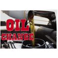 2pcs Oil Change 1 Indoor Store Sign Vinyl Decal Sticker 8"