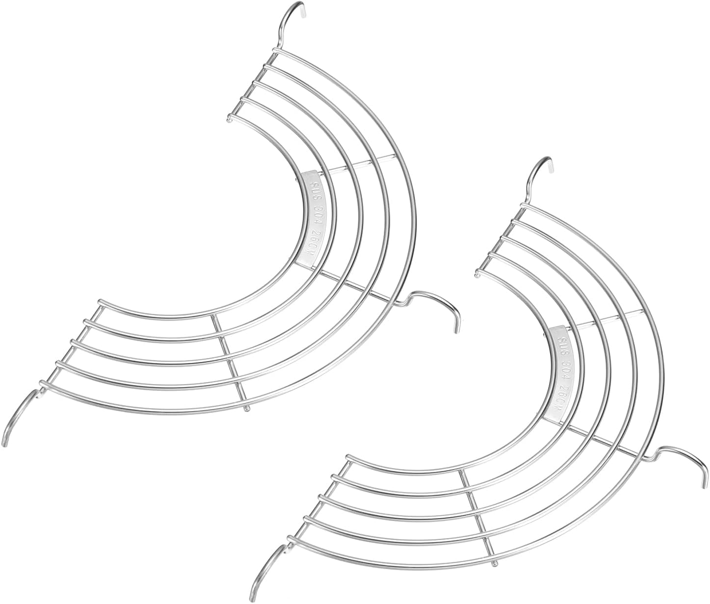Tempura Rack 2pcs Oil Drain Rack Semi-circular Draining Drying Rack Stainless-Steel ...