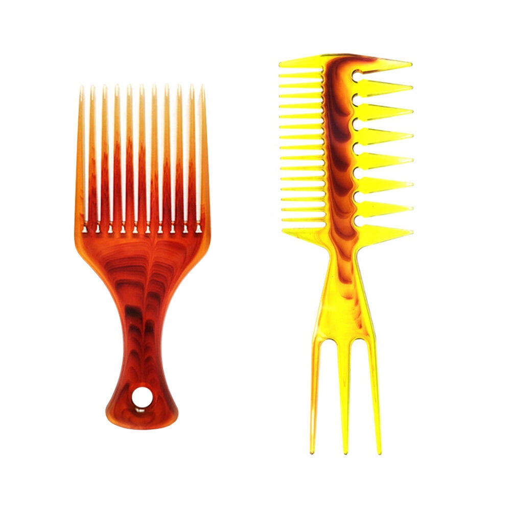 2pcs Oil Hairstyle Comb Slickedback Hairstyle Comb Man Hair Styling