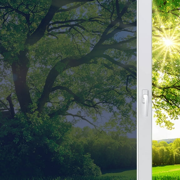 2pcs One-Way Window Film, EEEkit Mirror Effect Tint Glass Cover, UV Privacy Protect Door Sticker for Home Office