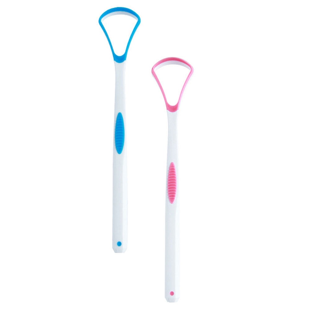 2pcs Oral Tongue Scraper Tongue Cleaners Brush Adult Tongue Brush