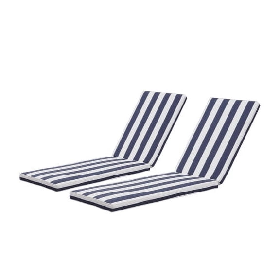 2pcs Outdoor Lounge Chair Cushion, 79" Patio Recliner Chair Folding Seat Cushion, Replacement Cushions for Outdoor Furniture with Cushion Cover