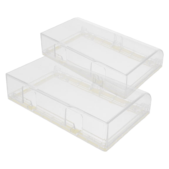 ibasenice 2Pcs Outdoor Waterproof Plastic Electrical Box with Transparent Cover for Socket and Doorbell Switch Use