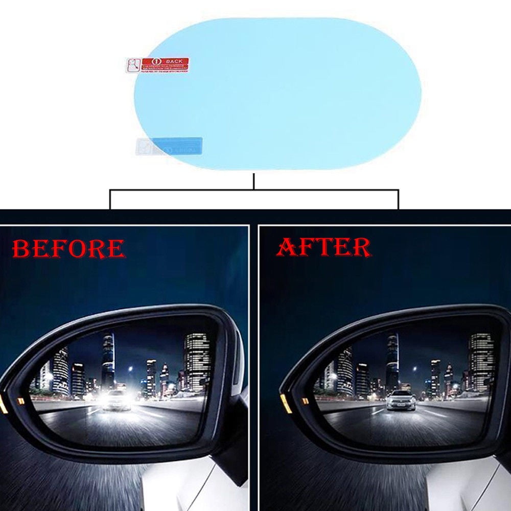2pcs Oval Car Auto Anti Fog Rainproof Rearview Mirror Protective Film  Accessory