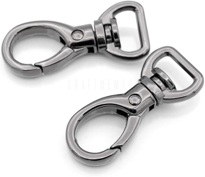 10-Pack Oval Snap Hooks - Heavy Duty Brass Lobster Clasps For Purses, Keychains & Craft Projects