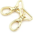thumbnail image 1 of 2pcs Oval Snap Hooks Heavy Duty Metal Push Gate Swivel Lobster Clasp Keychain Clip Purse Making Accessories SC09 (1 Inch, Gold), 1 of 5