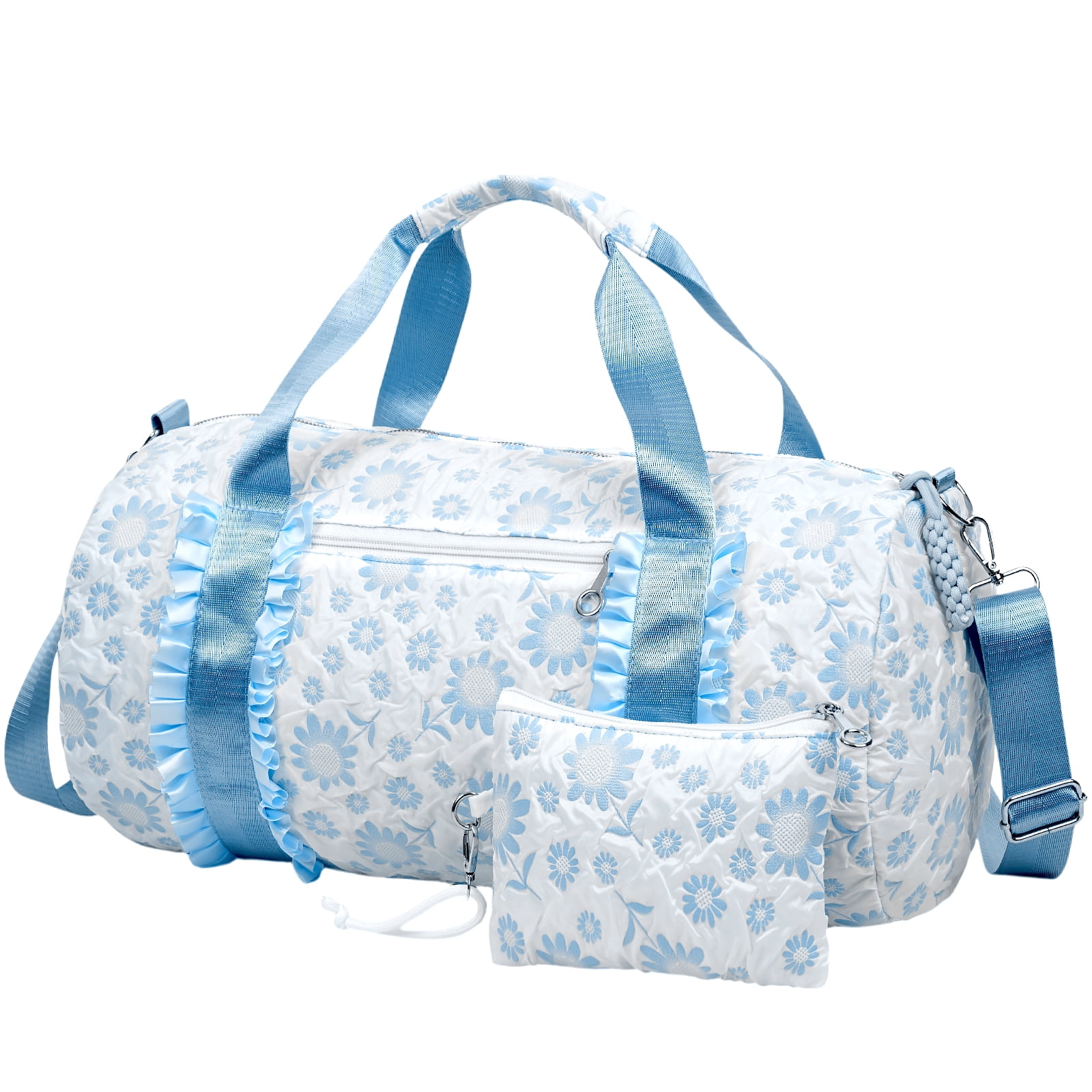 2pcs Oxford Travel Tote Bag Set for Women, Lightweight Weekender Duffel, Ideal for Carry-On, Overnight Trips, Gym, Daily Commute, Crossbody Bags