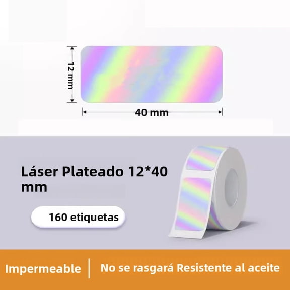 2pcs P15 Label Printer Thermal Label Tape 12x40mm 160pcs/Roll Compatible with Phomemo D30, Marklife P12 P11 Labelle, Sticker Maker