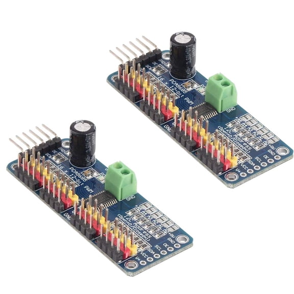 2pcs PCA9685 16 Channel 12-Bit PWM Servo Motor Driver IIC Module for Arduino Robot