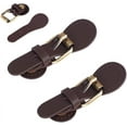 2pcs PU Leather Sew on Toggle Closure Buckles Purse Tab Closure PU