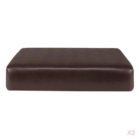 2pcs PU Leather Stretch Sofa Chair Seat Cushion Slipcover Covers Couch Protector