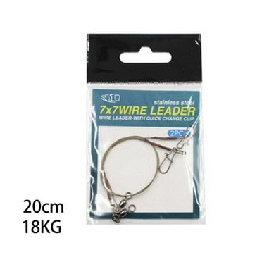 2pcs/Pack Fishing Line Steel Wire Leader With Snap & Swivels Wire Leadcore Leash