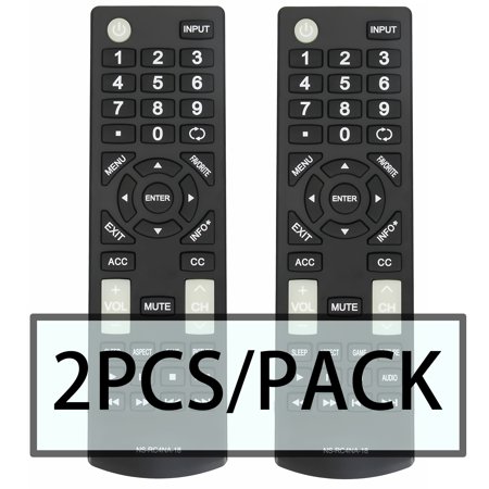 [2pcs/Pack] Replacement Universal Remote Control NS-RC4NA-18 Fit for Insignia LED HDTV NS-19D310NA21 NS-24D310NA21 NS-24D310CA21 NS-19D310NA19 NS-24D310NA19 NS-19D310MX19 NS-24D310MX19