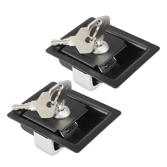 2pcs Paddle Door Latch Handle Knob w/ Keys RV Truck Trailer Tool Box Lock Stainless Steel
