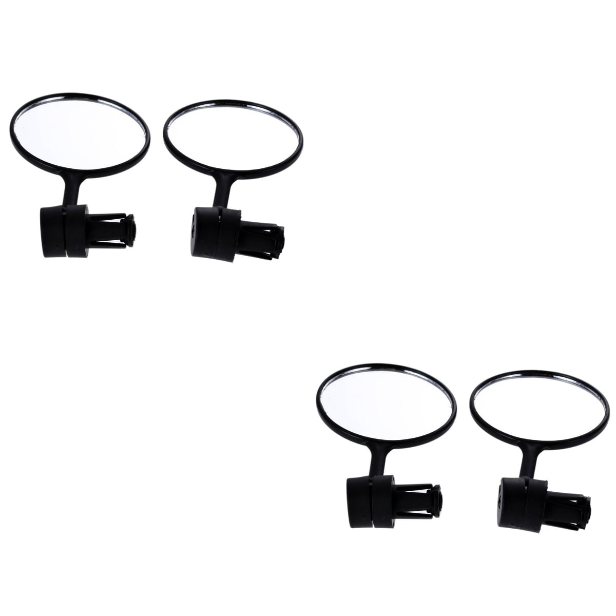 2pcs Pair of Universal Handlebar Rearview Mirror 360 Degrees Bike MTB Motorcycle Cycling Handlebar Plug Flexible Rear Sight Mirror